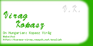 virag kopasz business card